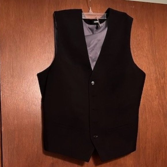 Black Men's Express Pants Slim 31 x 34 with matching vest size medium - Picture 4 of 5